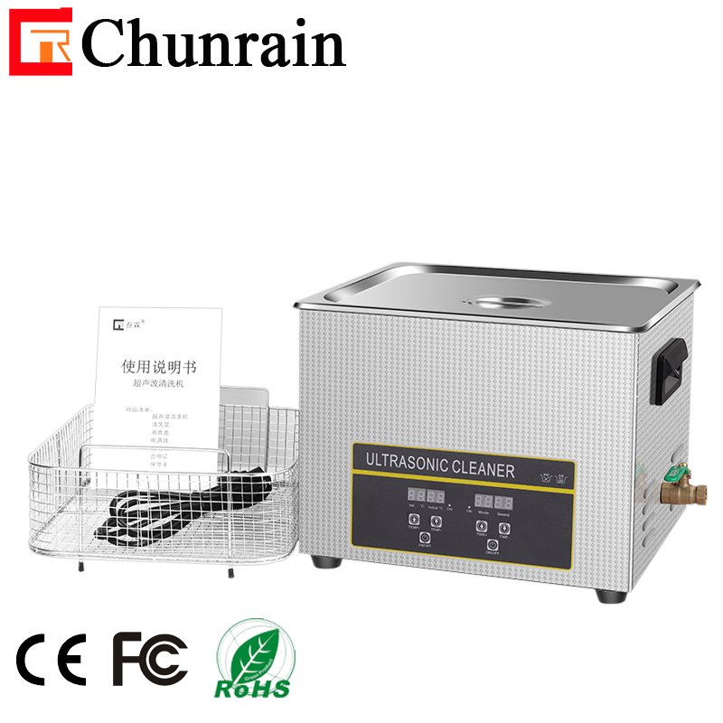 FCC CE ROHS Ultrasonic cleaner with heater for glass laboratory flask dental handpiece CR-060S 15L 40khz 60khz 80khz
