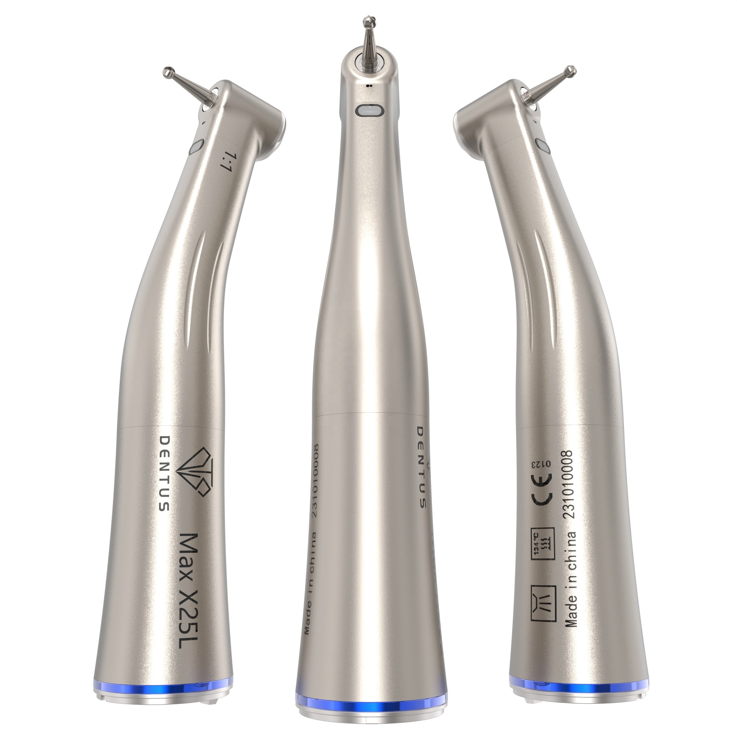 Dental air motor led illumination X25L blue contra angle low speed handpiece with E-type Electric Micromotor timax