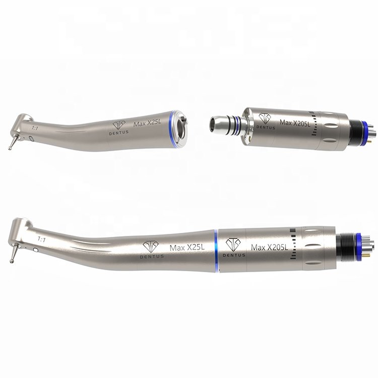 Dental air motor led illumination X25L blue contra angle low speed handpiece with E-type Electric Micromotor timax