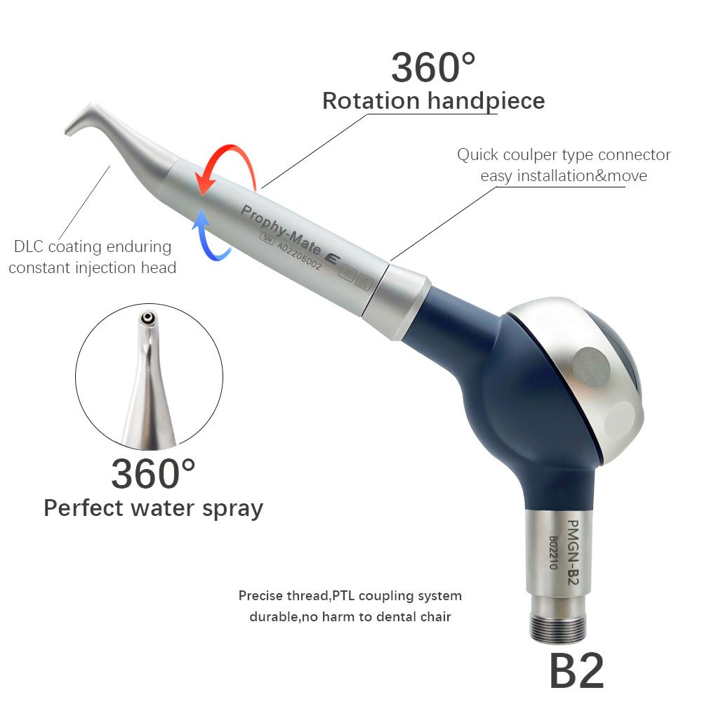 Prophy Mate Dental Air Polisher Airflow Jet Polishing Teeth Whitening for Oral Hygiene Cleaning Dentist Sandblasting Tools