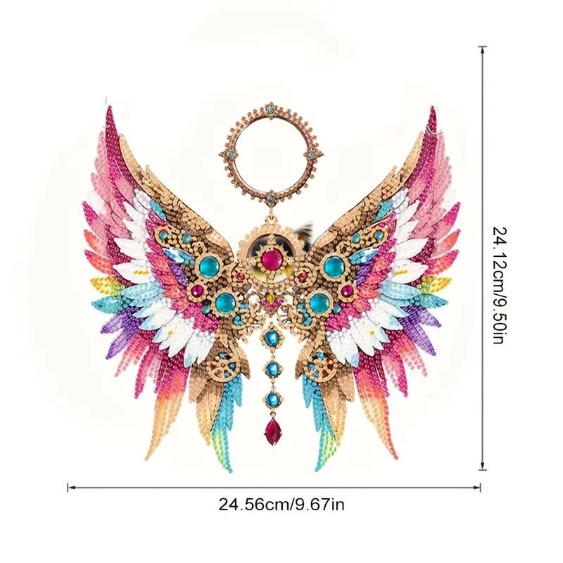 1PC Custom Colorful Wings DIY Diamond Painting Hanging Ornament Special Shape Acrylic Diamond Painting Irregular Pendant