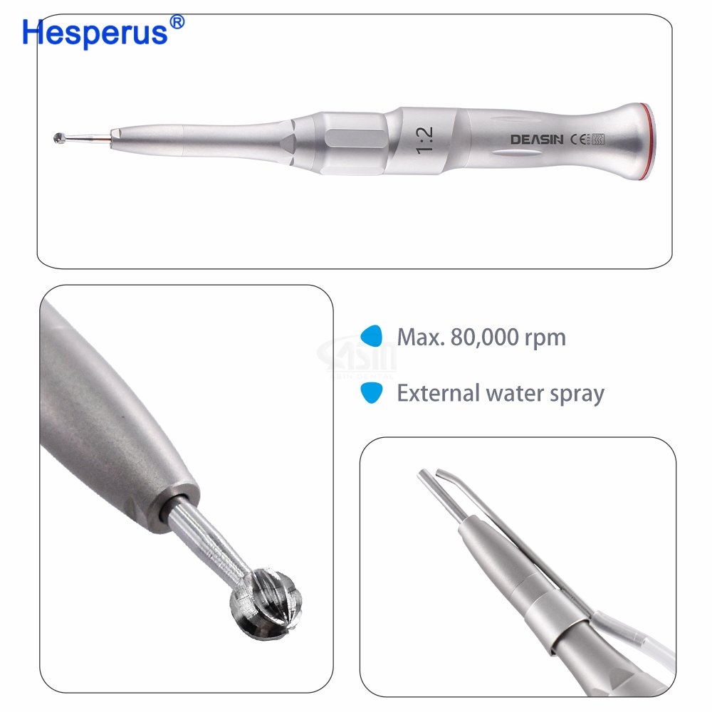HESPERUS Dental 1:2 Osteotomy Hand Piece Micro Contra Angle Surgical Straight Handpiece