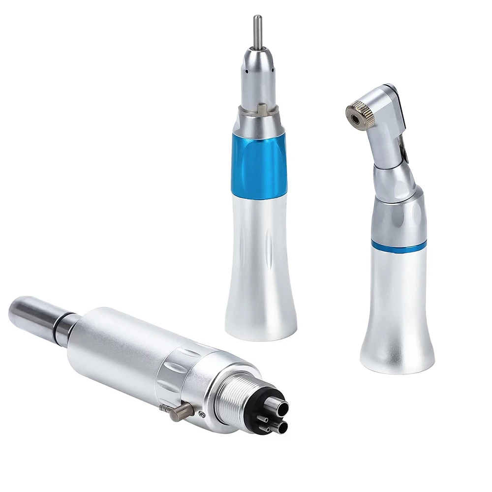 Dental Low Speed Handpiece External Water Spray Contra Angle Straight Handpiece Air Motor 2/4 Holes