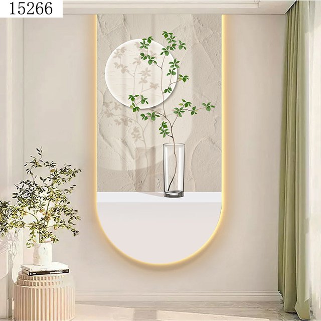vestibule arch mural with light diamond painting laser engraving crystal porcelain painting wall art home decor