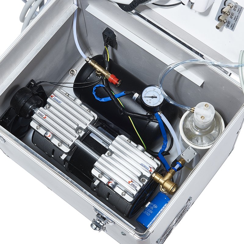 air compressor mobile air portable dental suitcase turbine unit trolly