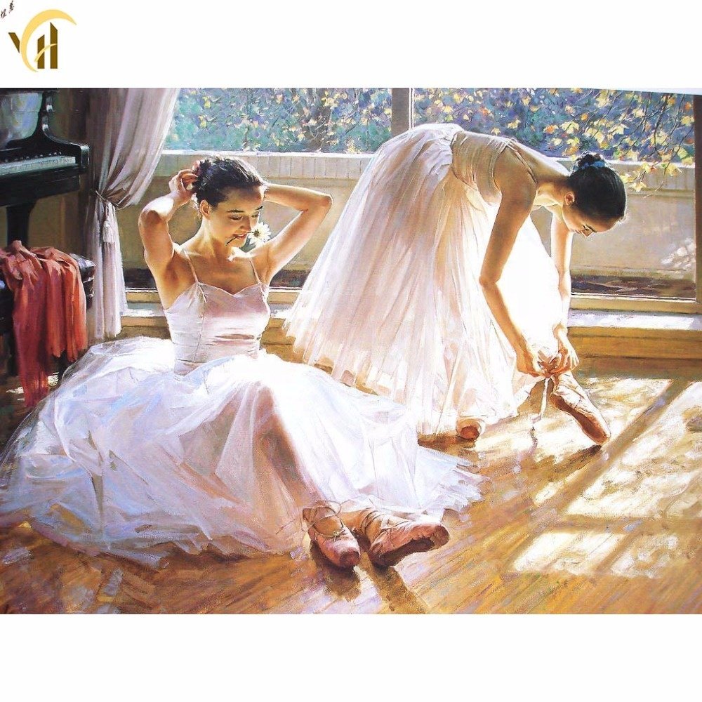 Yuhui diamond painting supplier Factory wholesale ballet dancing girl diamond painting wall art mosaic art painting