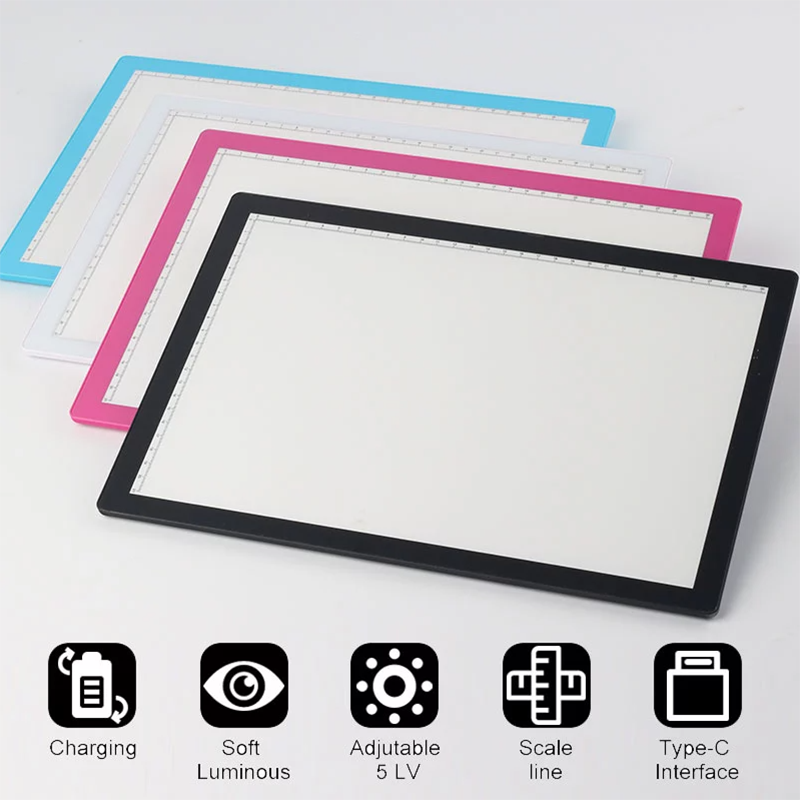 Architect Technical Light Up Level Dimmable A3 Lighted Diamond Painting Led Drawing Light Pad With Battery