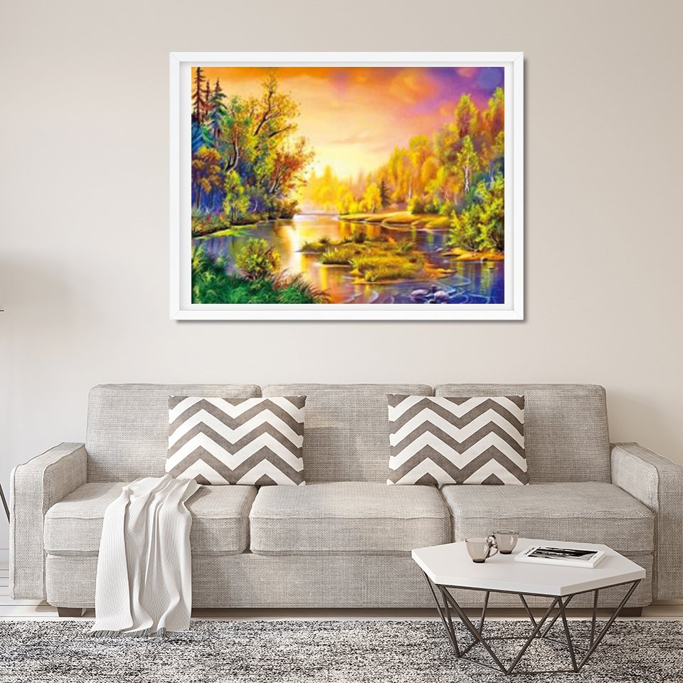Custom Home Decor Gift DIY Wholesale 5D Diamond Painting Landscape Painting