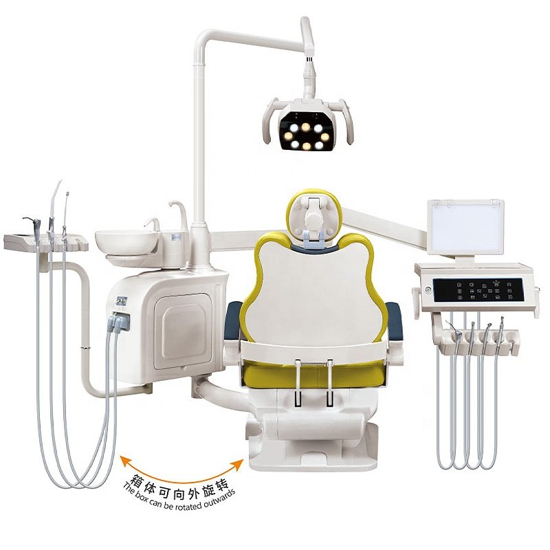 Dental chair full set Dental unit with led lamp air compressor dental chair
