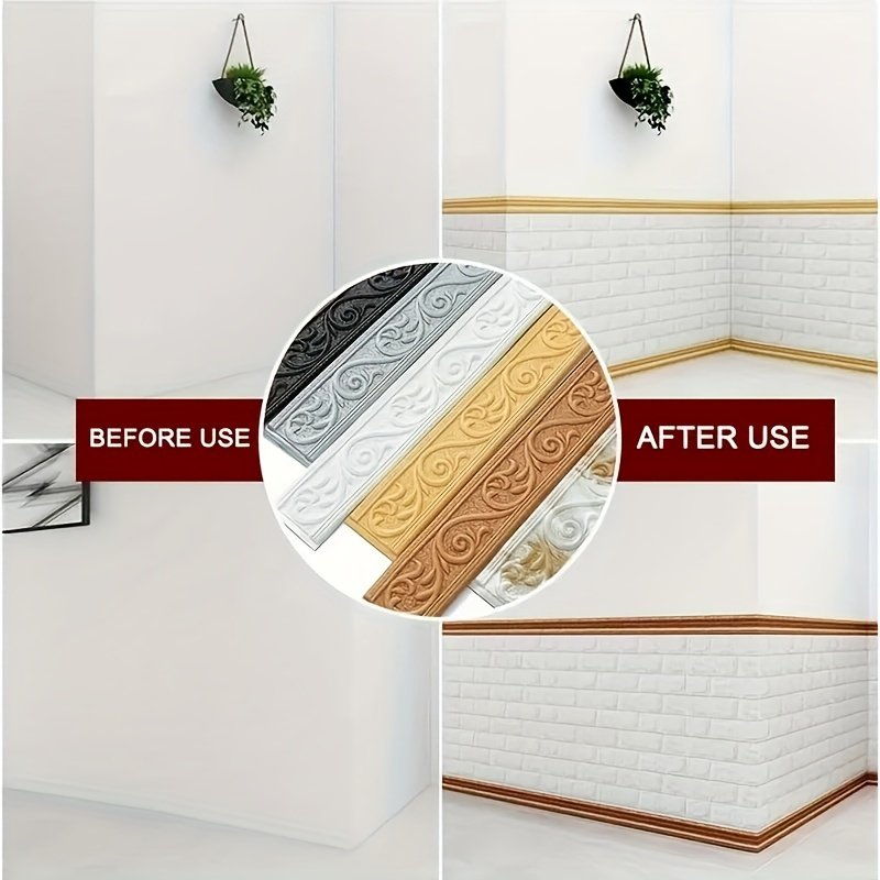 Promotional Elegant 3D Foam DIY Diamond Painting Frame Sticker Wall Trim/Molding Home Decoration