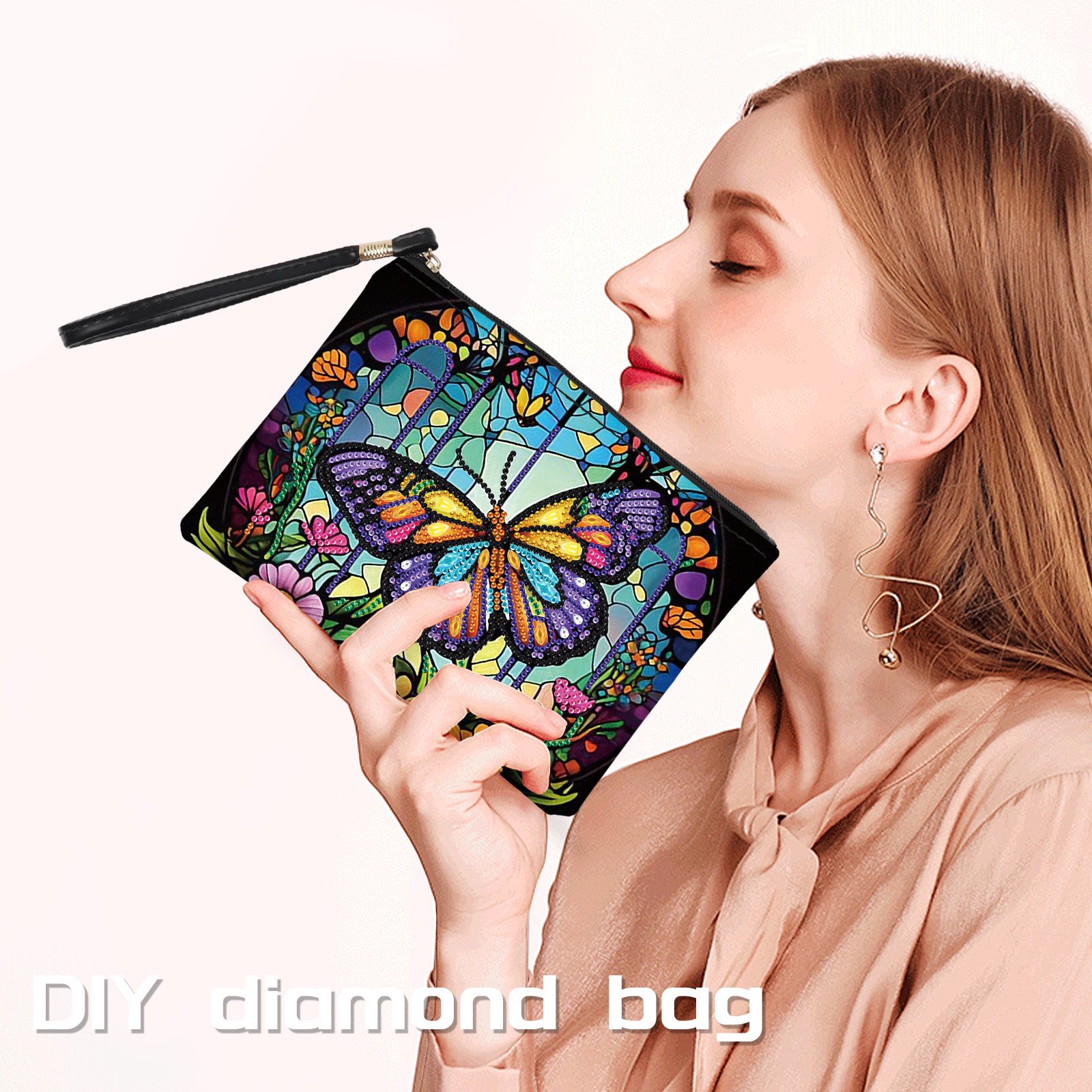 Colorful Butterfly Design 5D Diamond Painting Purses