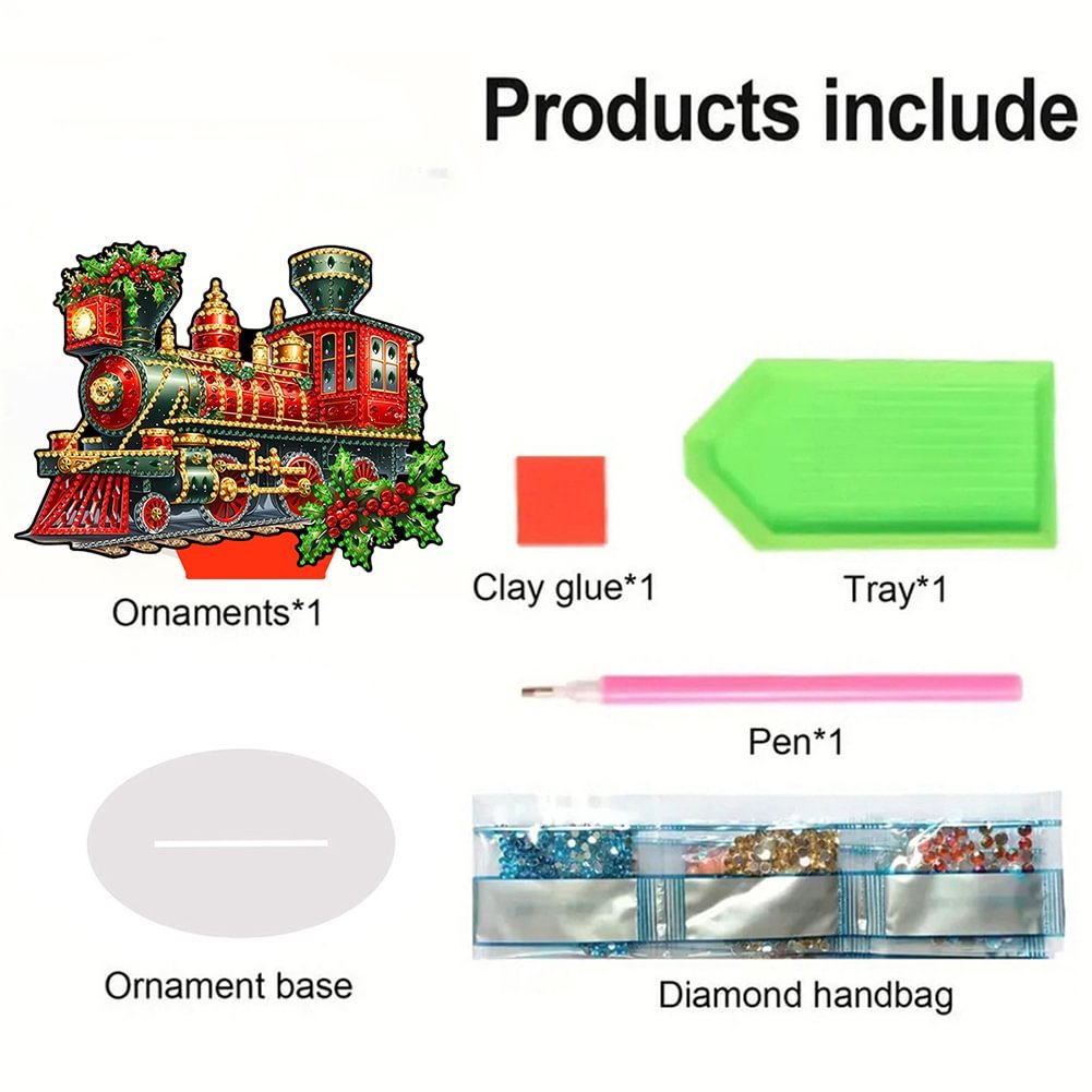 Diamond Art Acrylic Christmas Train 5D Table decoration