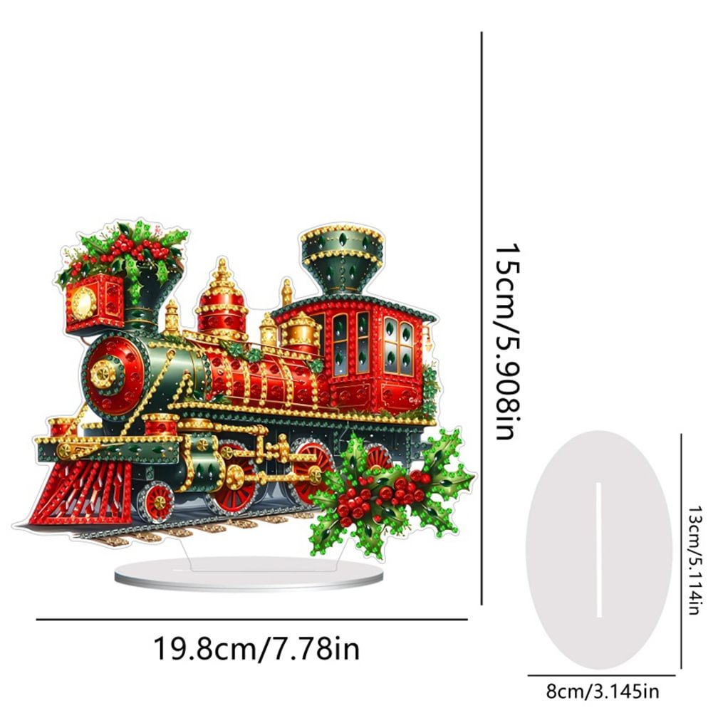 Diamond Art Acrylic Christmas Train 5D Table decoration