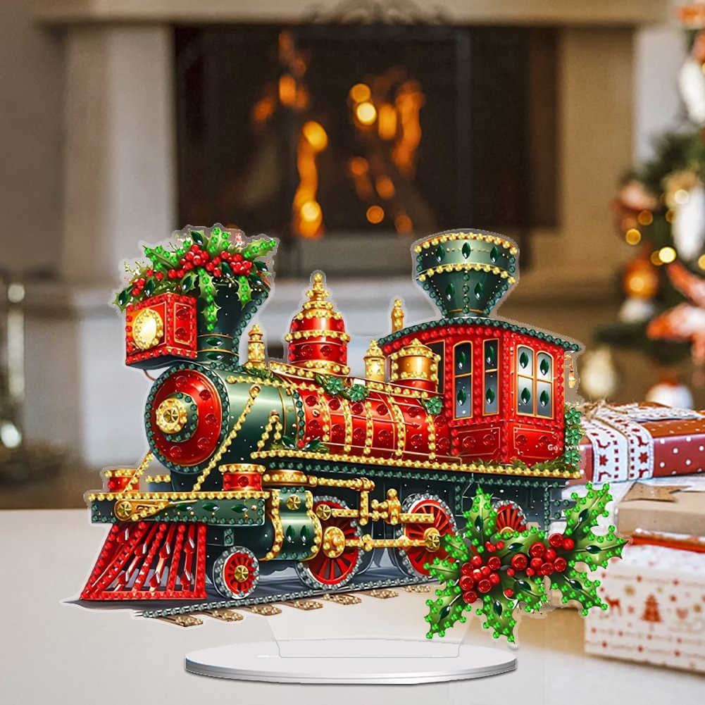 Diamond Art Acrylic Christmas Train 5D Table decoration