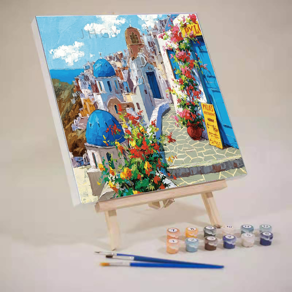 Wall Art paintings DIY Oil Painting Paint By Number & Colorful Scenery Canvas Painting By Numbers For Home Decoration