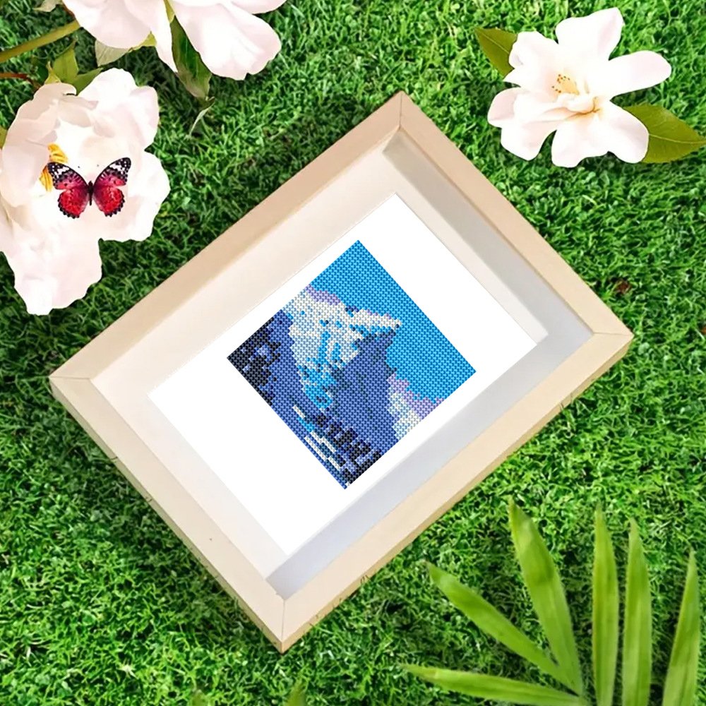 COOLEVE 8 Designs DIY Kids 5D Diamond Painting Kit Modern Mini Picture Art Box Beginner-Friendly Wall Plastic Printed Home Use