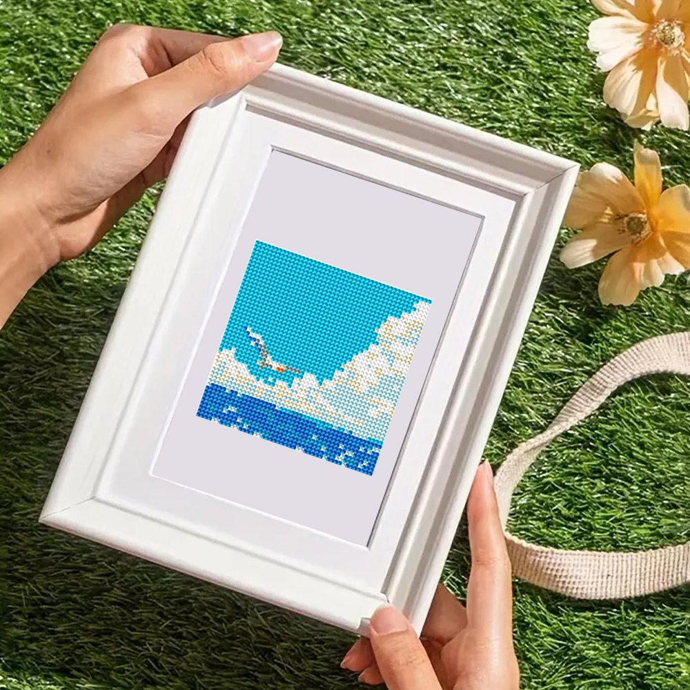COOLEVE 8 Designs DIY Kids 5D Diamond Painting Kit Modern Mini Picture Art Box Beginner-Friendly Wall Plastic Printed Home Use
