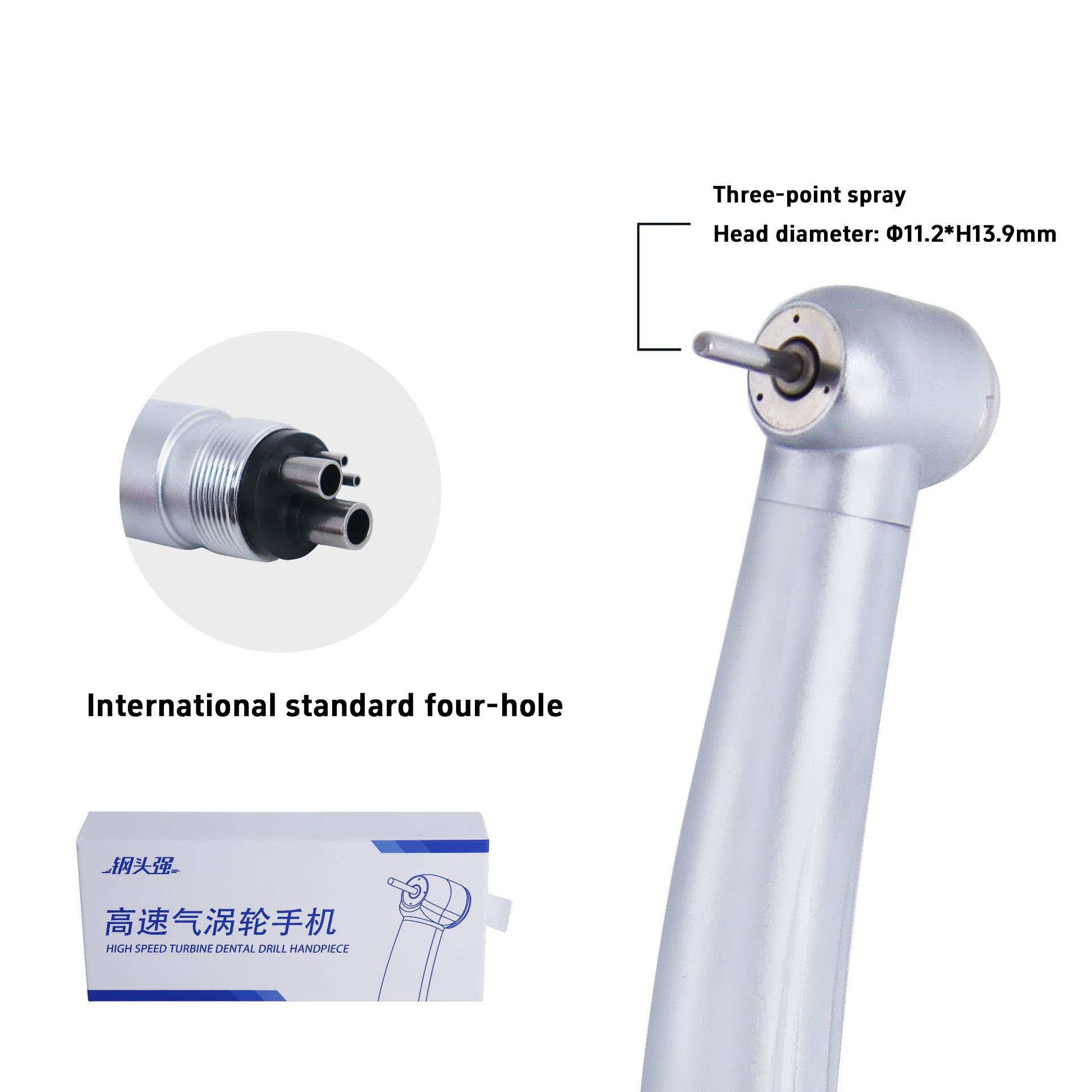 Metal Airrotor Turbine Handpieces Body CE Dental Low Speed Handpiece 001 High-speed for Efficient Dental Care Stainless Steel
