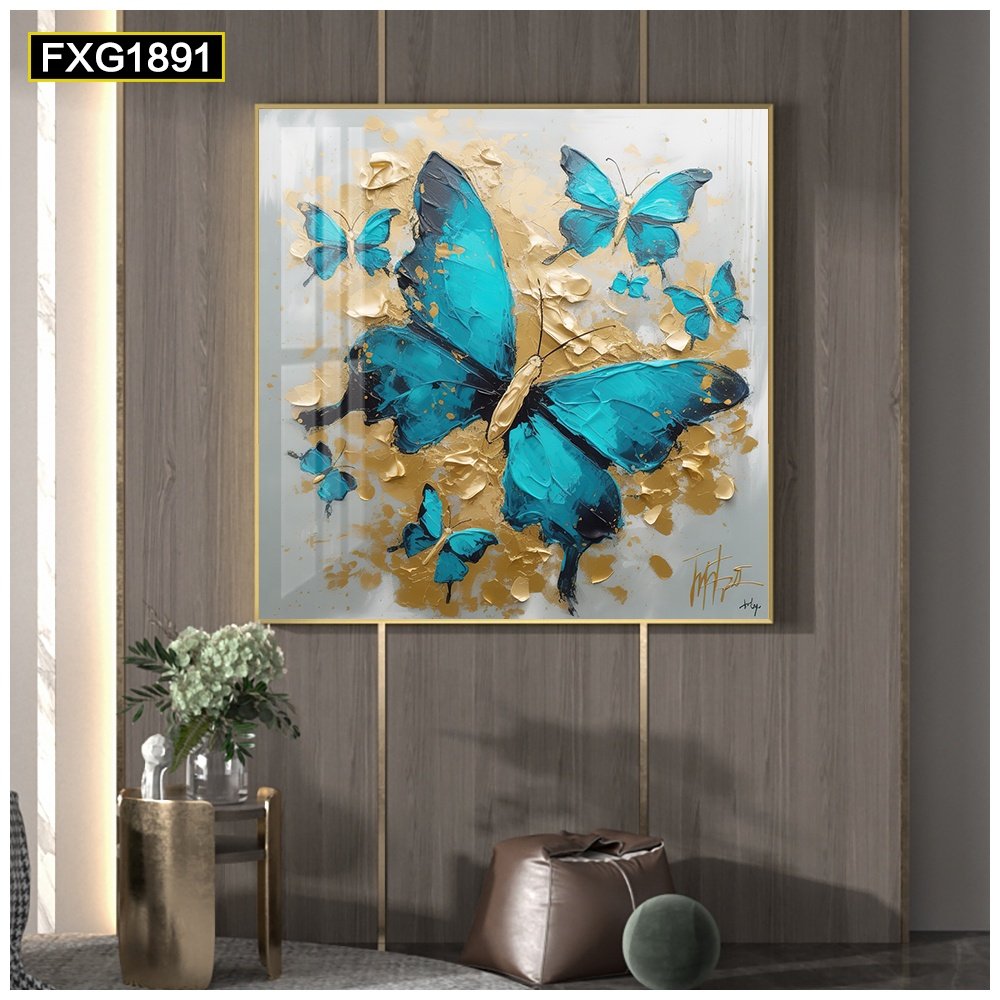 Butterfly painting art living room flower, restaurant decoration flower pictures butterfly diamond canvas wallpaper