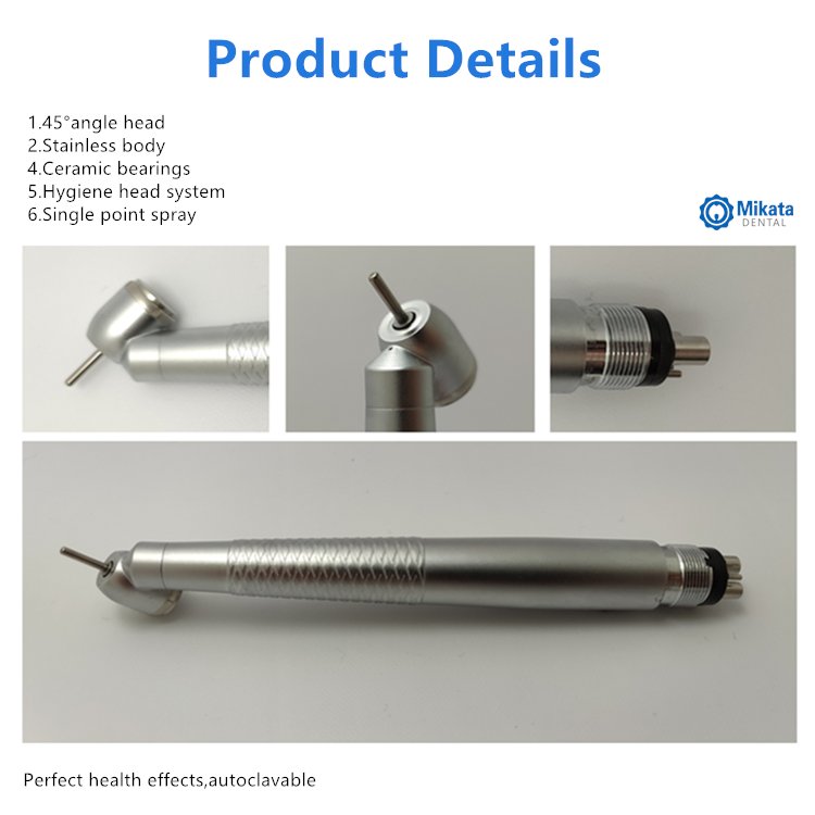 Good Quality 45-degrees angle head Mikata dental equipment M1-D apple China Air Turbine dental Handpiece