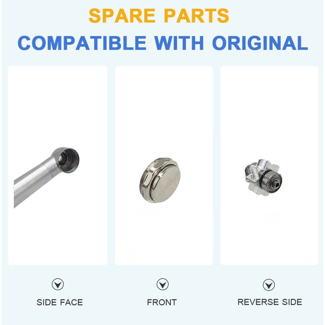 Silent Led Turbine Air Rotor Push Button Portable Dental Led High Speed Handpiece With 5 Led Light