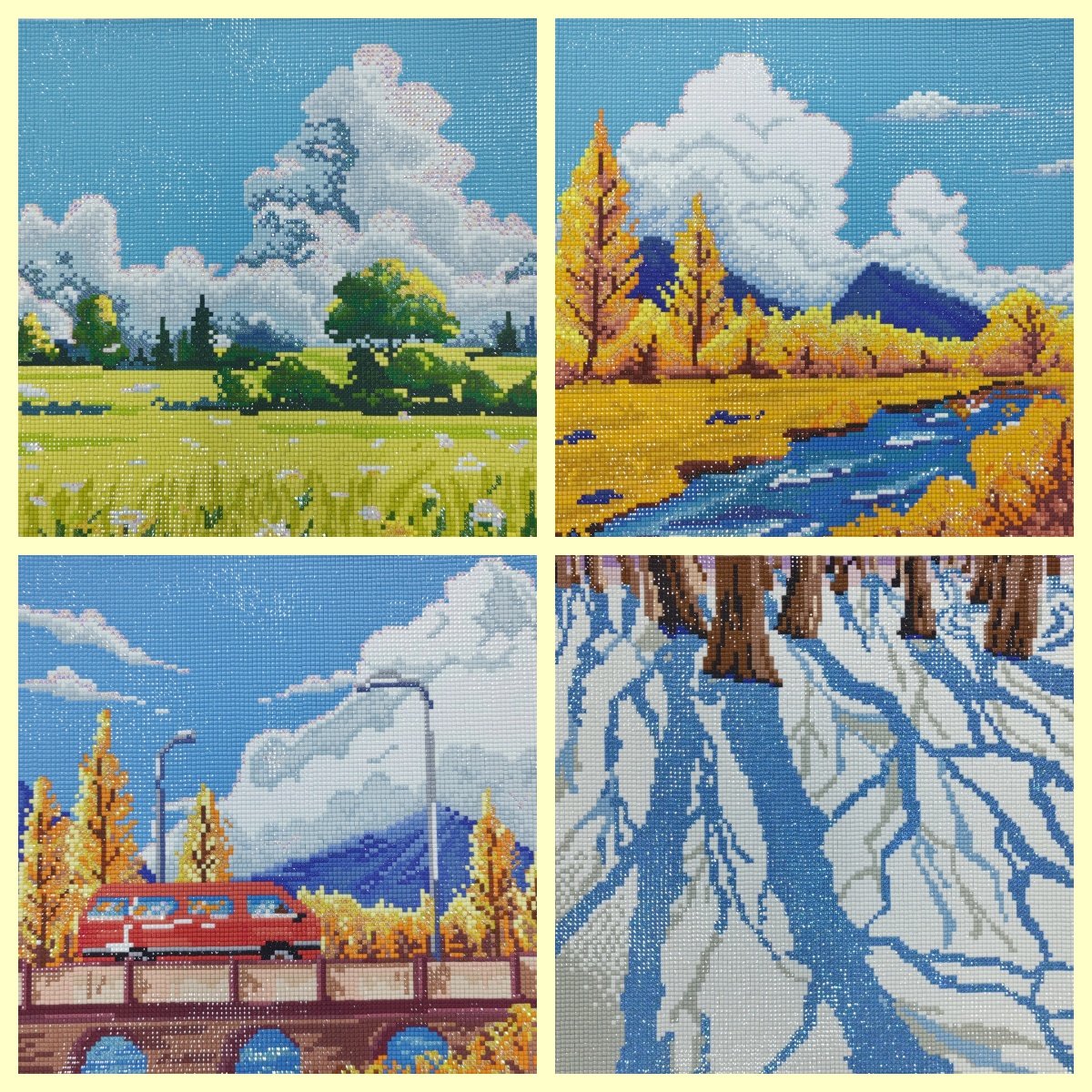 G-71 Christmas Custom 12Month Diamond Art Painting 30x30cm Square/Round Full Drill Mosaic Art Diamond Painting