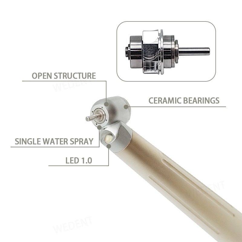 WEDENT Dental Equipments High Quality Push Button High Speed Surgical Handpiece 2/4 Hole Turbine Handpiece