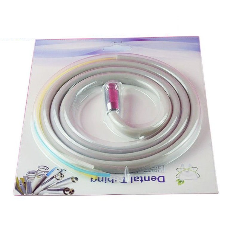 4 Hole Handpiece Tube Dental Silicone Hose Tubing for High Speed Handpiece (With Connector) 3 Dental Handpiece Tubing