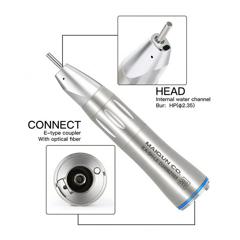 Factory Price Inner Water Spray Electric Micromotor Internal Optic Fiber Surgical Dental Low Speed Nose Cone Straight Handpiece