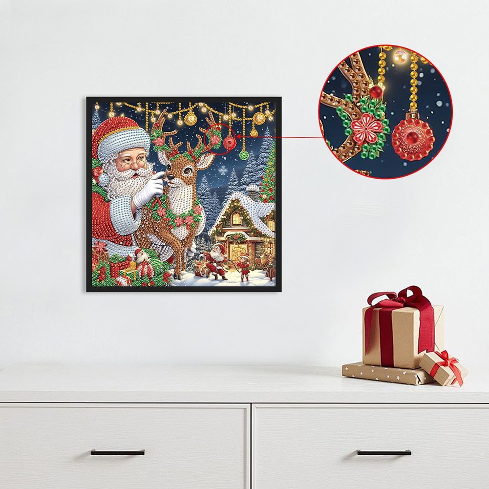 Custom 30x30CM Special Shaped 5D Acrylic Diamond Painting DIY Santa Claus Christmas Decor Diamond Painting