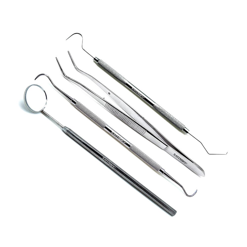 Diagnostic Examination Orthodontic 4 Pcs Set Dental Periodontal-Professional Gracey Curettes 3/4, 5/6, 11/12, 13/14 Instruments