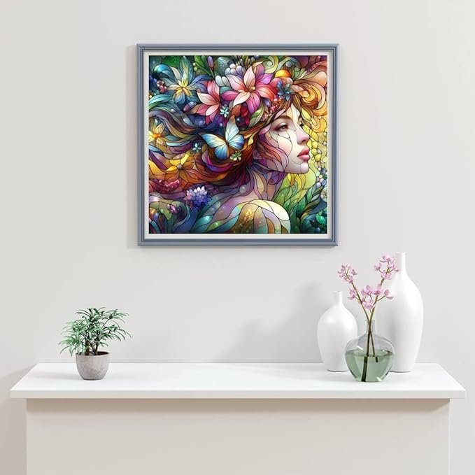 DIY diamond painting customizable Size And Pattern Butterfly Woman Art Painting Home Decor Diamond Painting