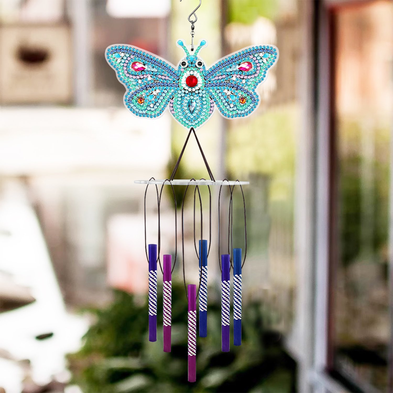 Histone New 5D DIY Diamond Painting Pendant Art Animal Wind Chime Butterfly Bird Pendant Decoration Home Decoration