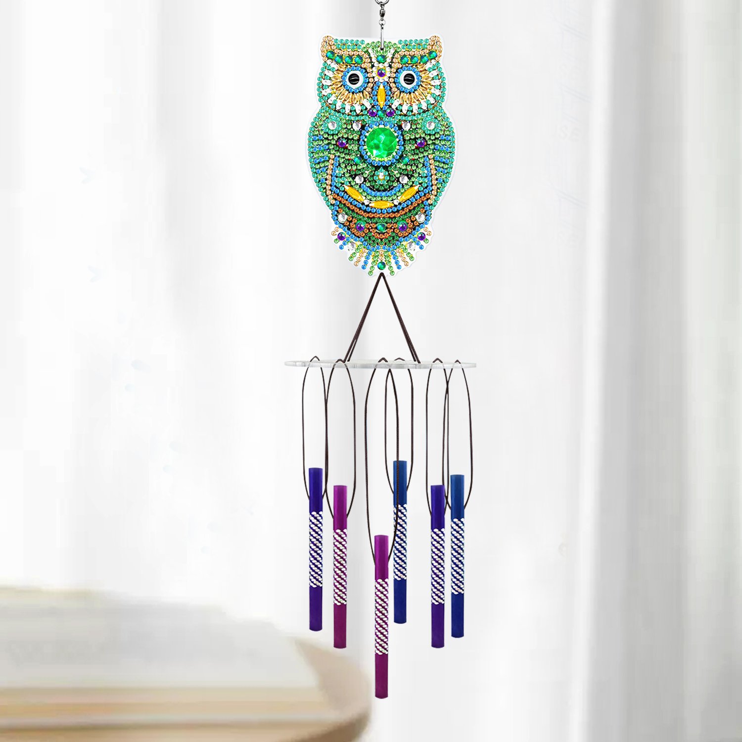 Histone New 5D DIY Diamond Painting Pendant Art Animal Wind Chime Butterfly Bird Pendant Decoration Home Decoration