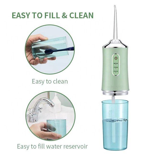Water Flosser Teeth Cleaning Cordless Dental Oral Portable and Rechargeable IPX7 Waterproof