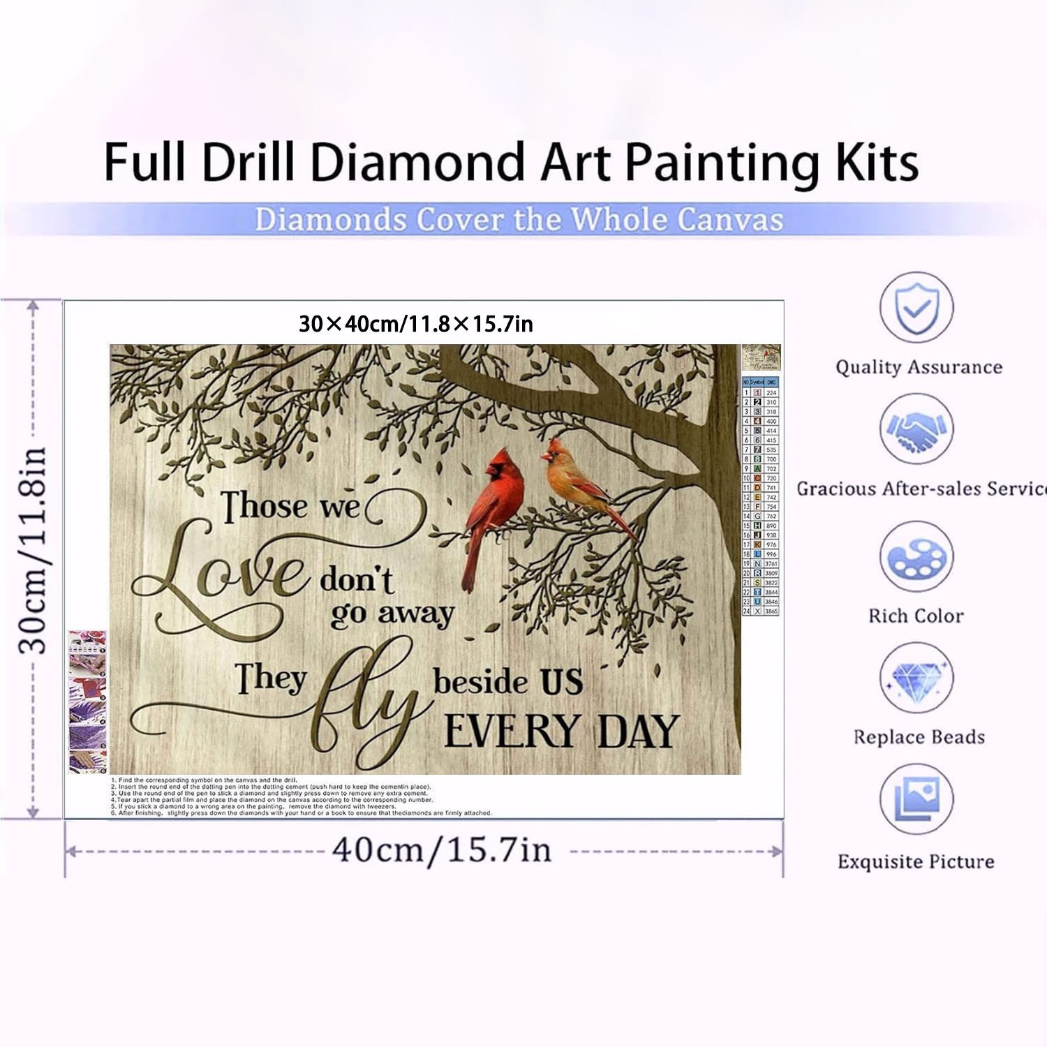 Adult Diamond Painting Set Love Bird Adult Diamond Art Set DIY Round Diamond Home Wall Decoration Crafts paintings and wall arts