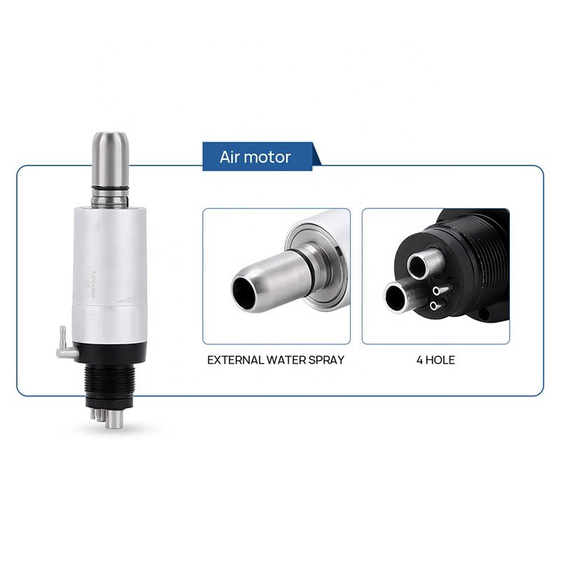 LED Dental High & Low Speed Handpiece Kit Push Button 2/4 Holes Dental Handpiece