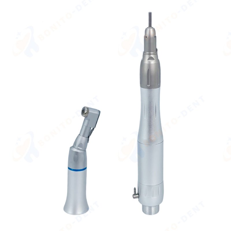 High Quality Dental Handpiece Set Air Motor Straight And Contra Angle Wrench Type External Water Spray Low Speed Handpiece Kit