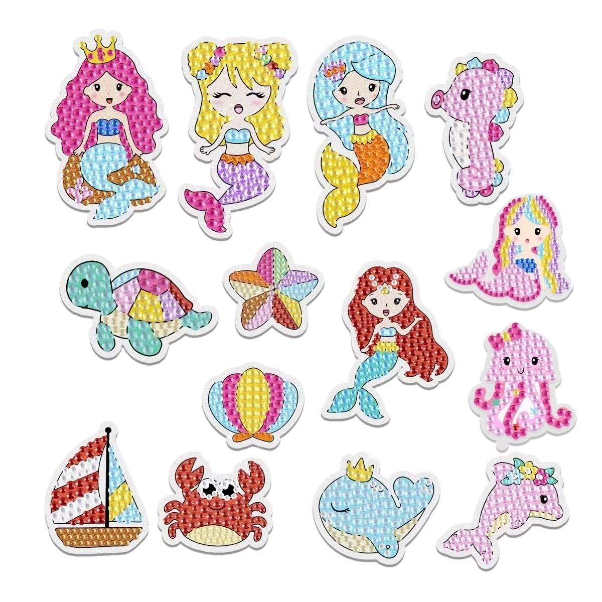 127 stickers radium diamond painting stickers painting by numbers with 6 themes DIY customer diamond painting art with tools