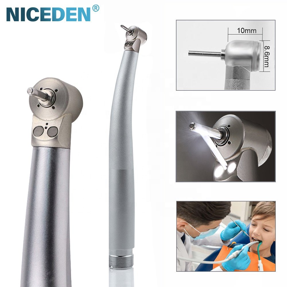 Dental Small Head High Speed Handpiece Double LED Mini Head for Dental Lab Kids Children Hand Piece Push Button dentistry tools