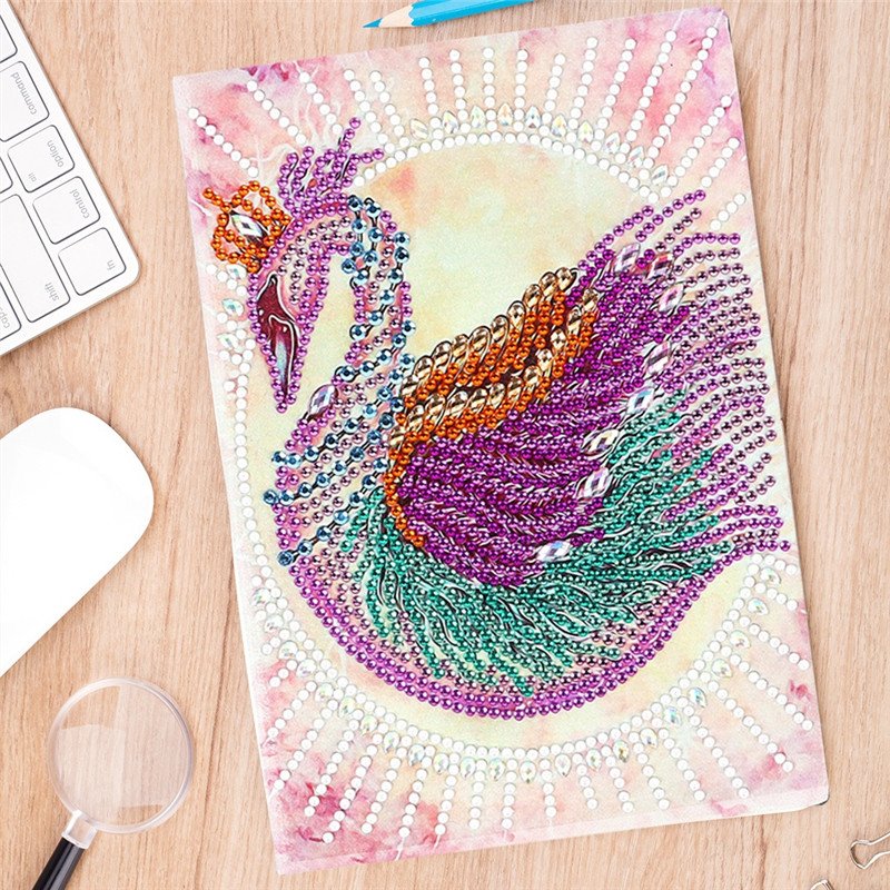 5D Diamond Painting Notebook DIY Cartoon Animal Flower A5 Diary Book Gift Special Shaped Diamond Embroidery Note Book