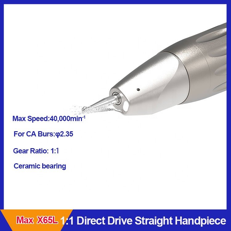Dentus X65L contra angle and straight dental handpiece Direct Drive Straight Handpiece with Inner Water Spray E-type Accessory