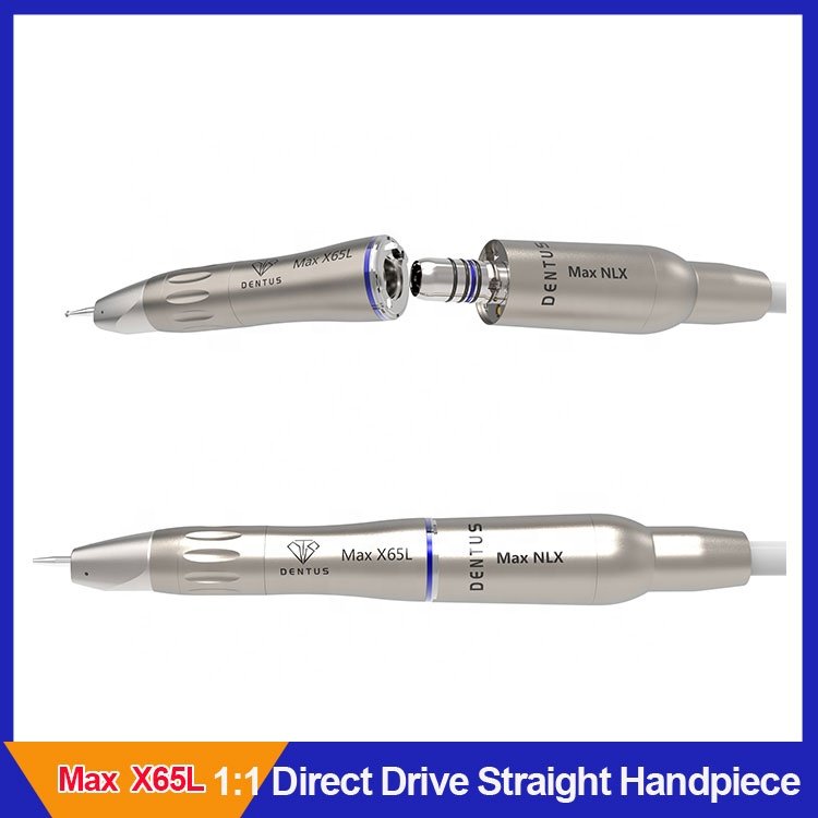 Dentus X65L contra angle and straight dental handpiece Direct Drive Straight Handpiece with Inner Water Spray E-type Accessory