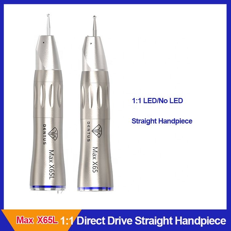 Dentus X65L contra angle and straight dental handpiece Direct Drive Straight Handpiece with Inner Water Spray E-type Accessory