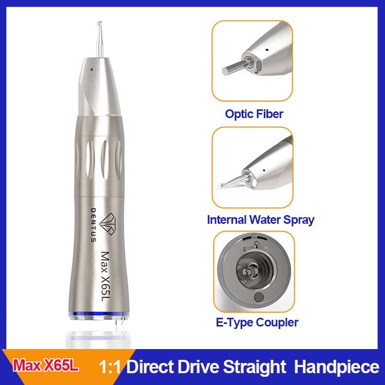 Dentus X65L contra angle and straight dental handpiece Direct Drive Straight Handpiece with Inner Water Spray E-type Accessory