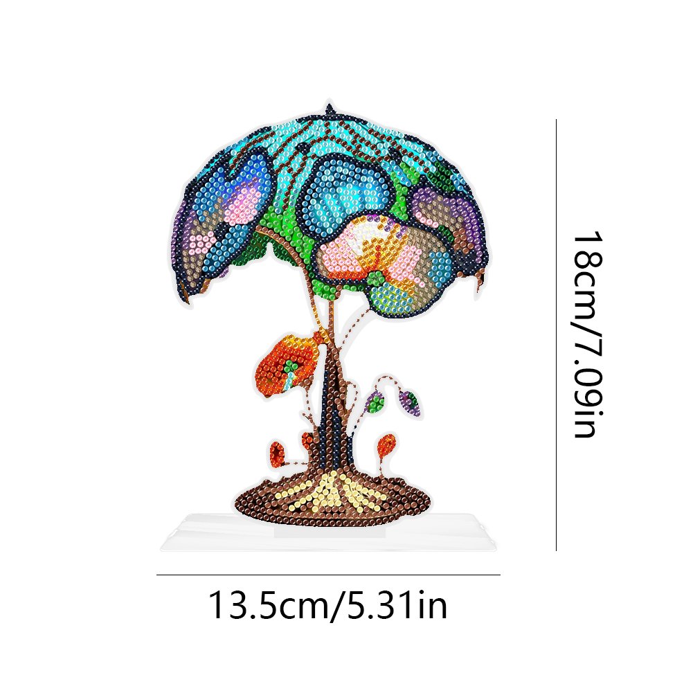 DIY Diamonds Painting Ornaments Handmade Mushroom Diamond Mosaic Ornaments Paint by Number Art Craft Round Drill Home Decoration
