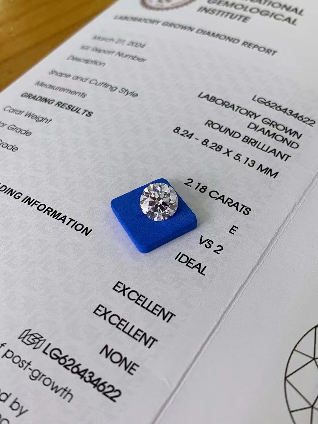 IGI Certified VVS White DEF Round Melee CVD HPHT Loose synthetic Lab Grown Diamonds 1Ct 2CT 3CT 4CT 5Ct