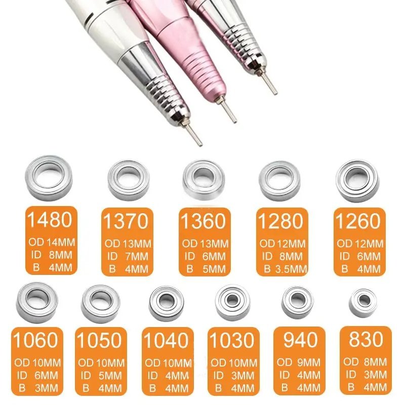 High Quality 102 105L 120 H120 107 Carbon Brush Micromotor Handpiece Ball Bearing Kit Electric Nails Drill 1480 1260 940 830