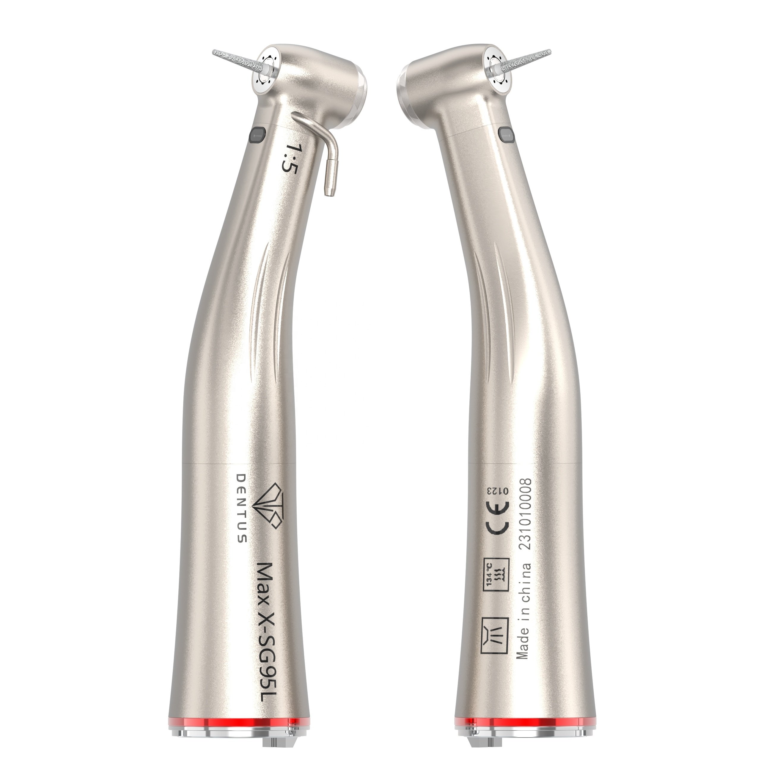 SG95L 1:5 Increasing Speed External Cooling Dental Surgical Contra Angle Handpiece FG burs Implant Handpiece Low Speed