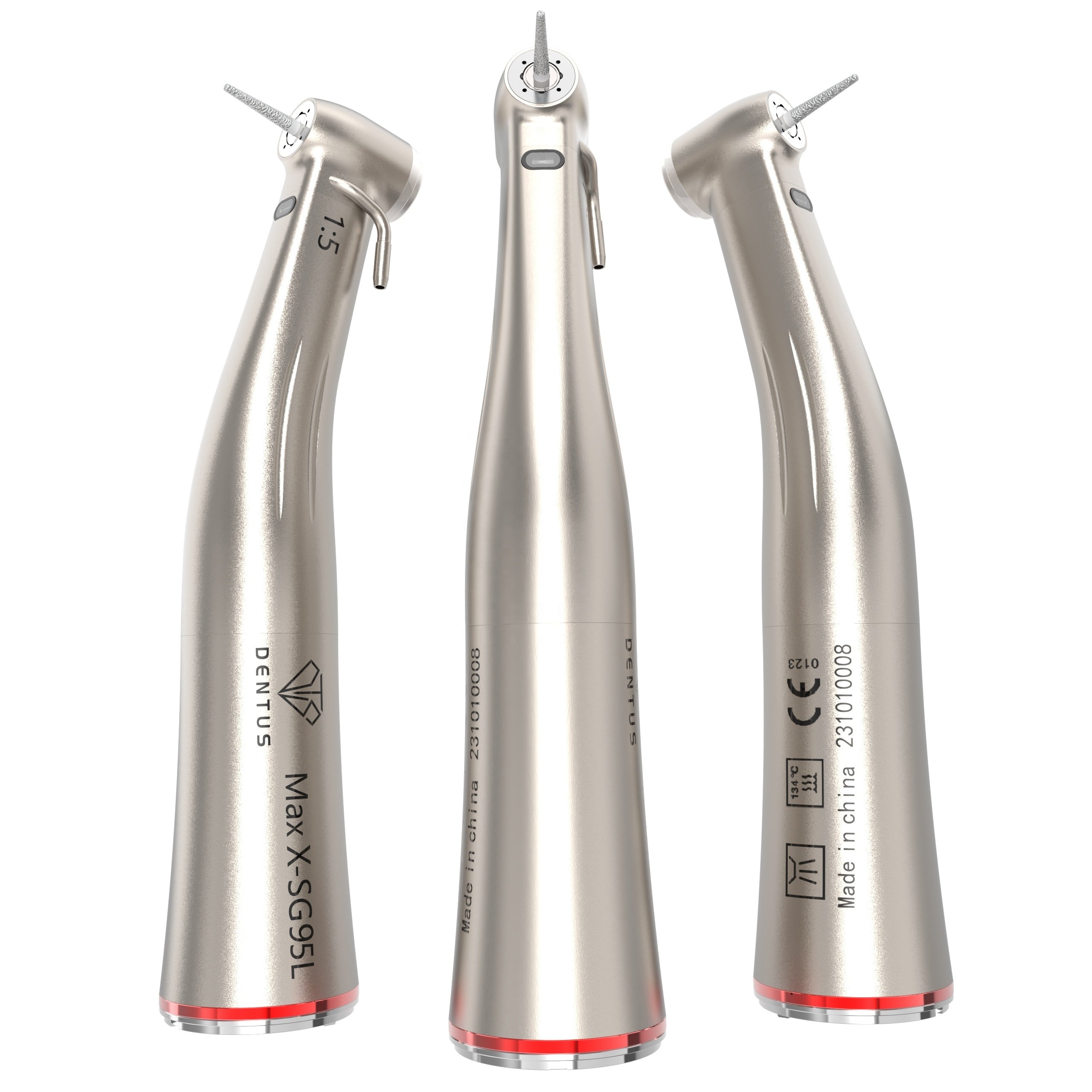 SG95L 1:5 Increasing Speed External Cooling Dental Surgical Contra Angle Handpiece FG burs Implant Handpiece Low Speed